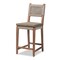 Baxton Studio Heyna MidCentury Transitional Grey Woven Rope Mahogany Counter Stool 212-12809-ZORO - alternate 7